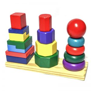 Torre Triple Juguete Madera