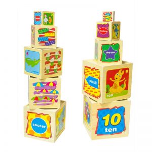 Torre 10 Juguete Madera