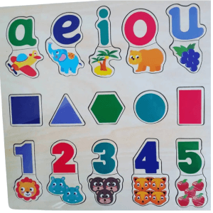 Tabla Vocales y Números Puzzle Encaje